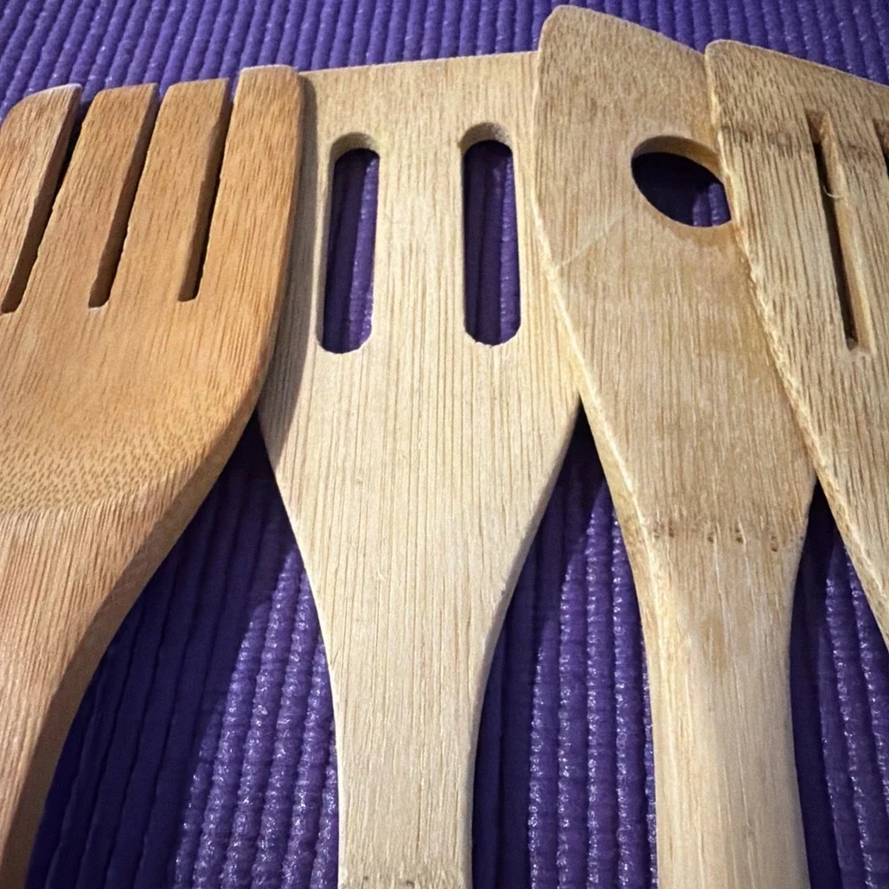 wooden kitchen utensils Set 5 Quality Very Good Shape Here Vintage Natural